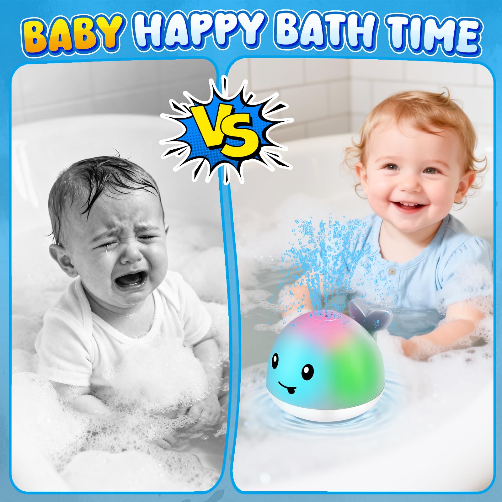 Gigilli Valentine gift for 1-3 year olds, adorable whale bath toy for birthdays.