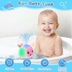 Gigilli whale bath toy enhances hand eye coordination during bath