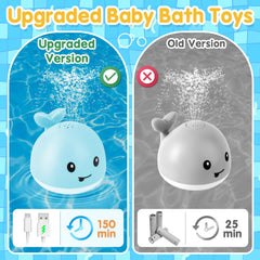 Gigilli whale bath toy suited for tub, pool, and beach water play.