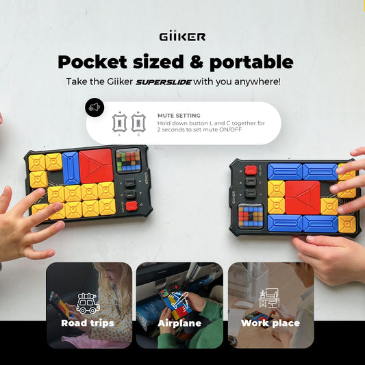 GiiKER Super Slide puzzle with 500+ challenges for endless brain teasers
