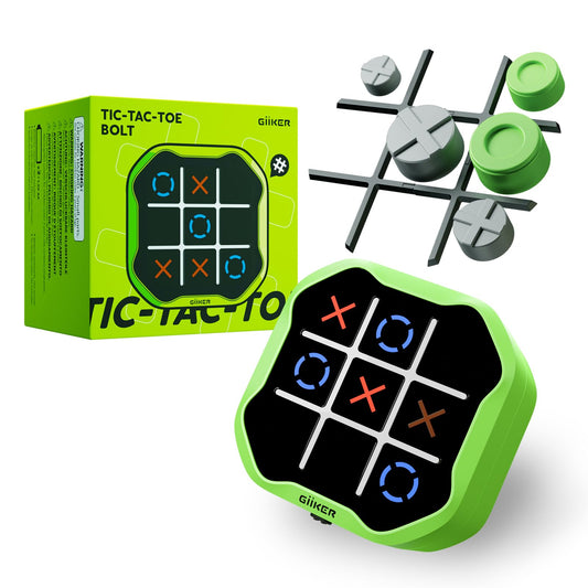 GiiKER Tic Tac Toe Bolt front view showing compact travel-friendly design