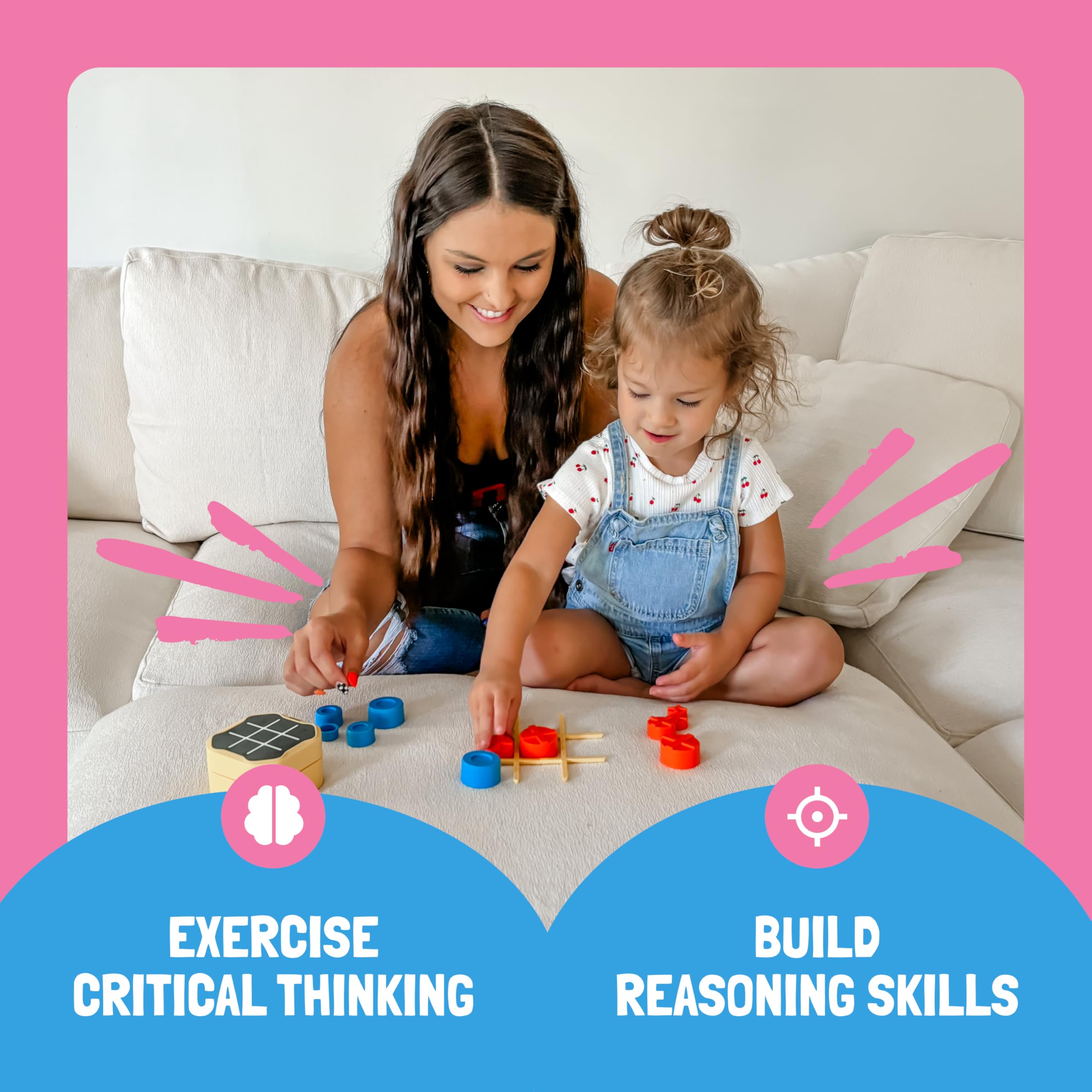 GiiKER Tic Tac Toe Bolt pink memory flash in action.