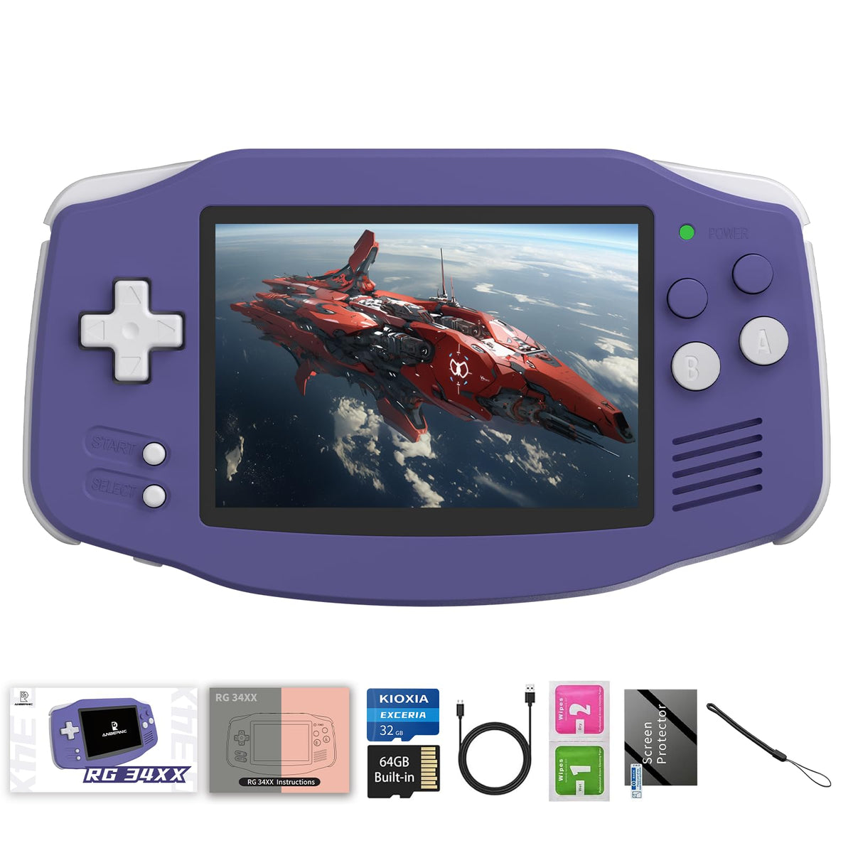 GiipGoop RG34XX 3.4-inch display delivers vivid handheld retro visuals.