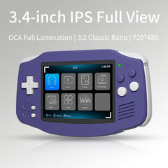 GiipGoop RG34XX 720x480 screen with crisp colors for retro games.
