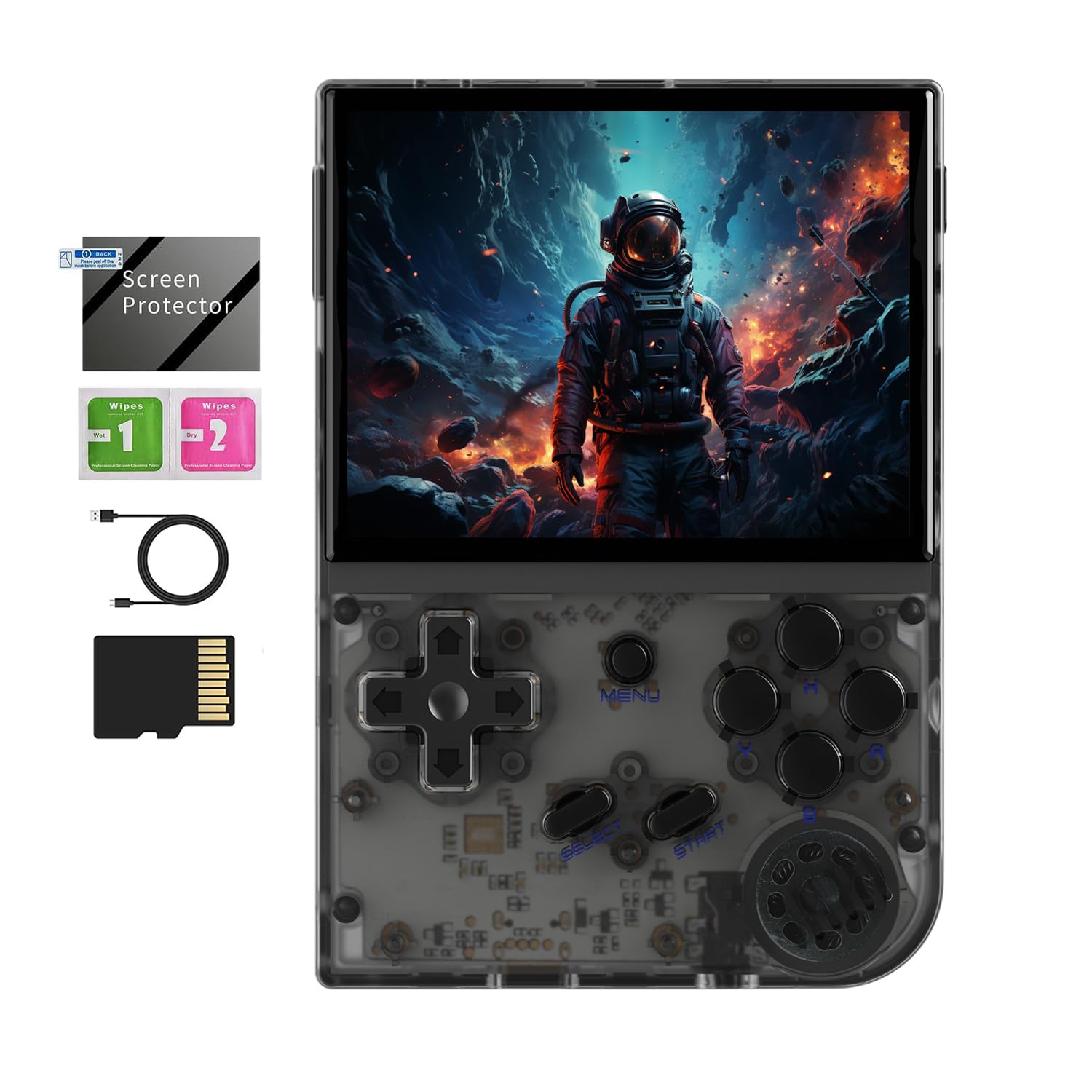 GiipGoop RG35XX with a 3.5-inch IPS screen delivering sharp retro visuals for handheld play