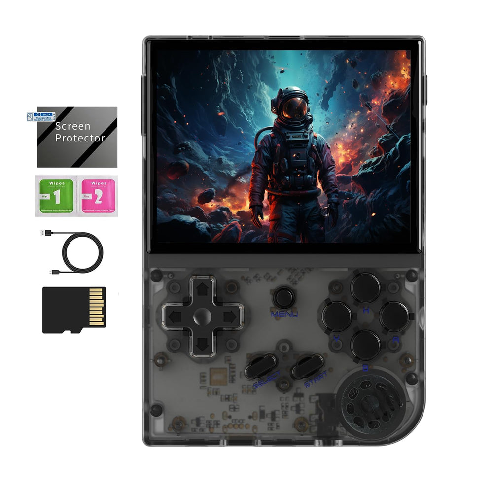 GiipGoop RG35XX with a 3.5-inch IPS screen delivering sharp retro visuals for handheld play