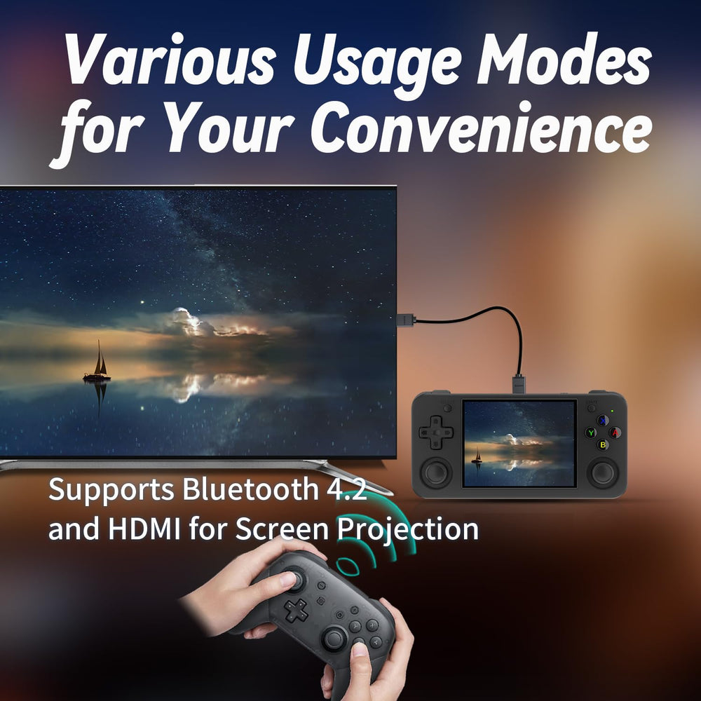 GiipGoop RG35XX H supports HD output and wireless controls.