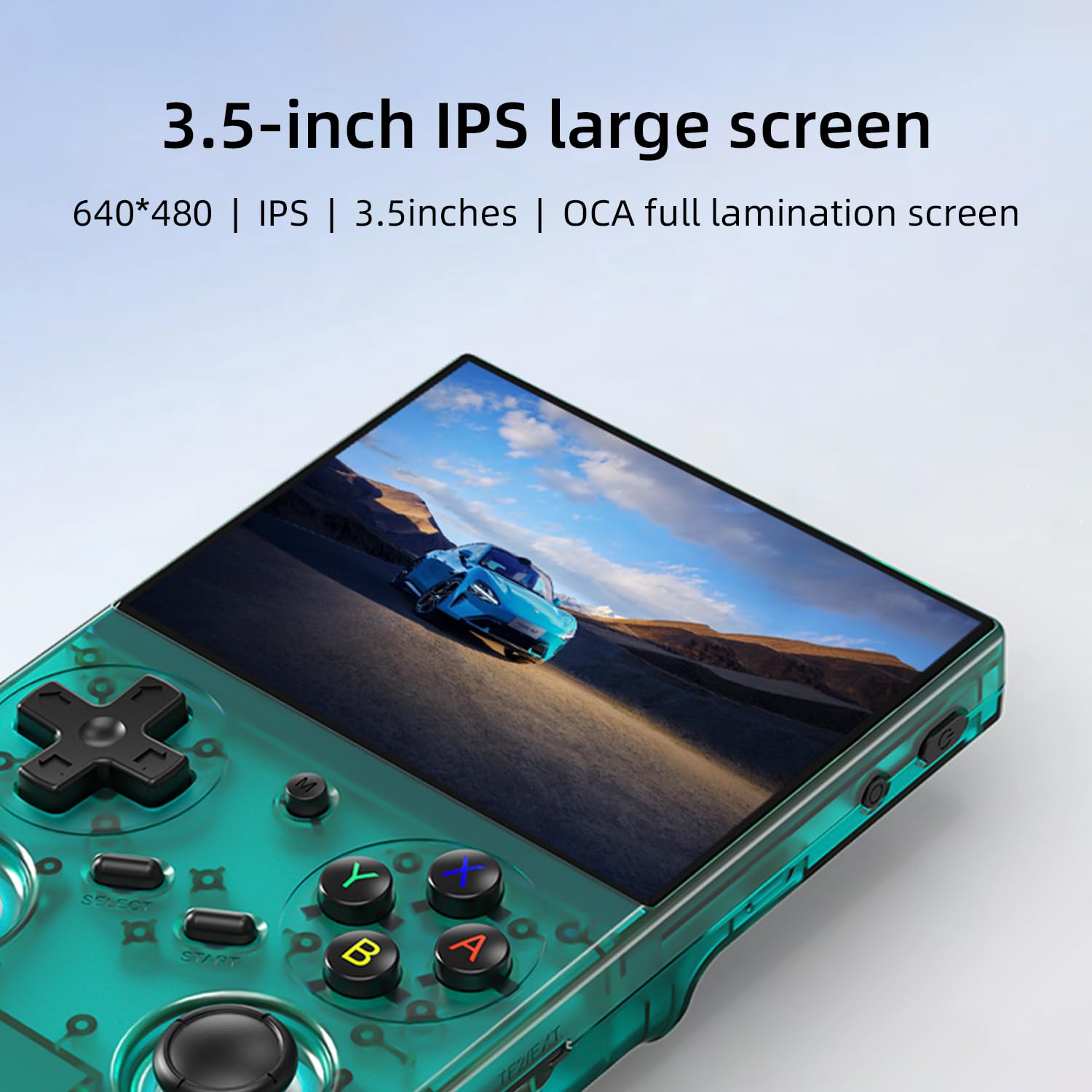 GiipGoop RG35XX Pro handheld in use for retro gaming on the go