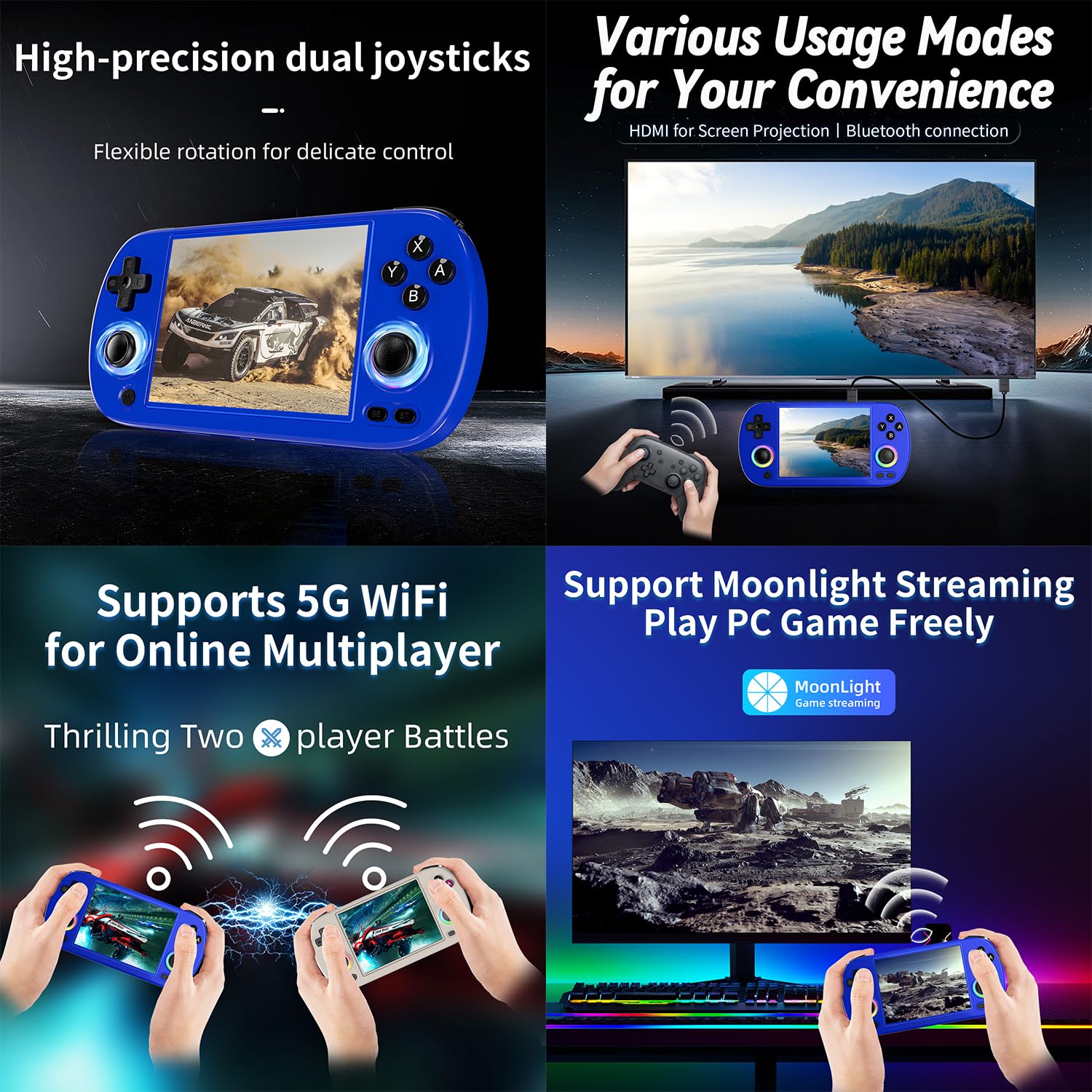 GiipGoop RG40XX H 3200mAh battery enabling hours of handheld gaming.