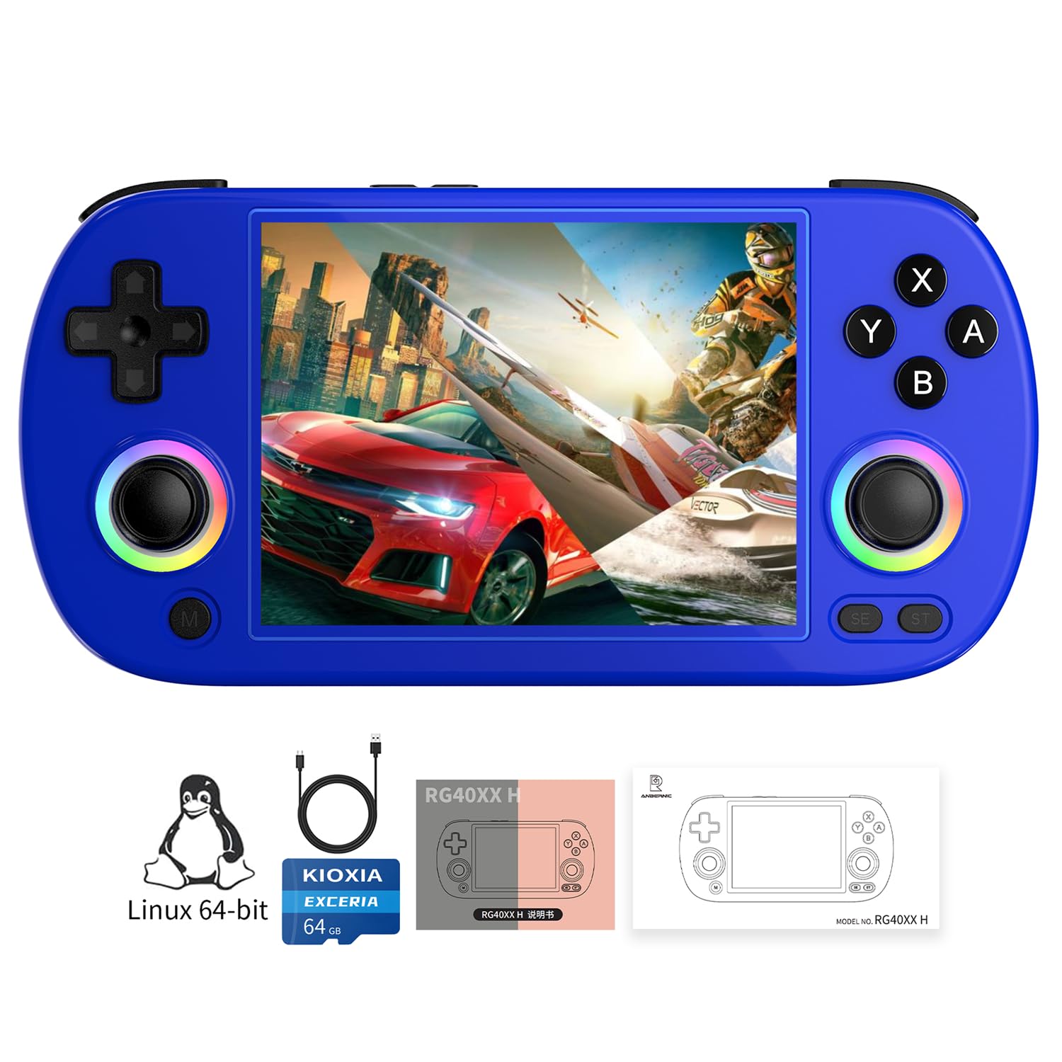 GiipGoop RG40XX H with a 4-inch IPS display for crisp retro graphics on the go.