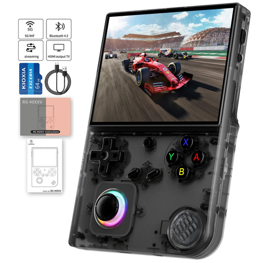 GiipGoop RG40XX V handheld console front view for on-the-go retro gaming.