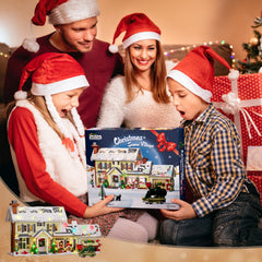 GIKCFSTBLA Tabletop Christmas decor scene for mantelpiece or dining table.