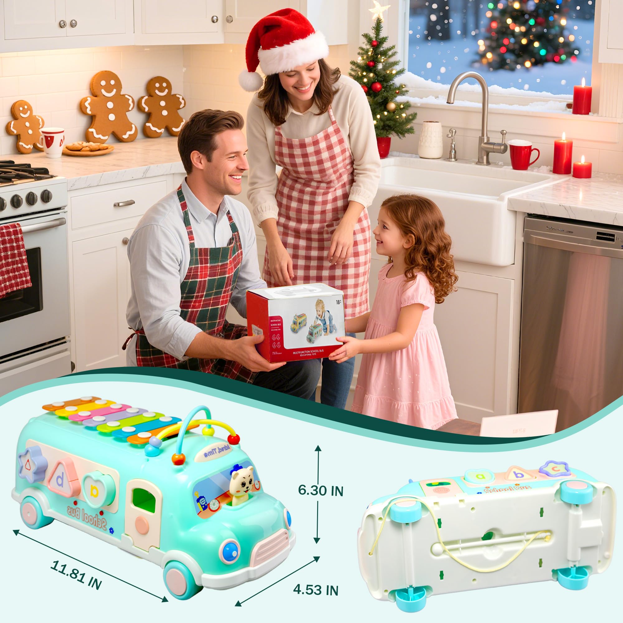 Gikimooy Xylophone toy provides fine motor practice with durable, easy-to-grip keys.