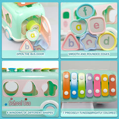 Gikimooy Sensory play bus xylophone encourages tactile exploration and curiosity.