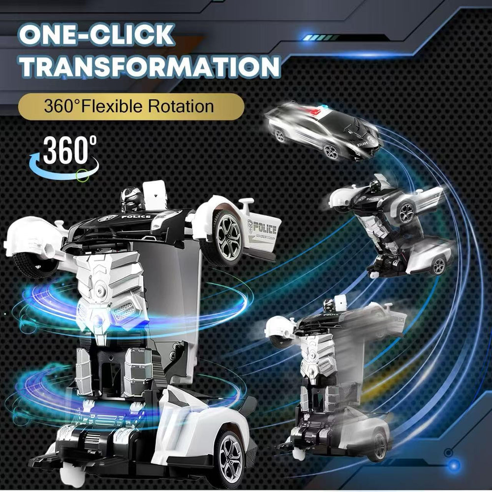 Gikimooy Transform RC car side action showcasing agile turns for kids.