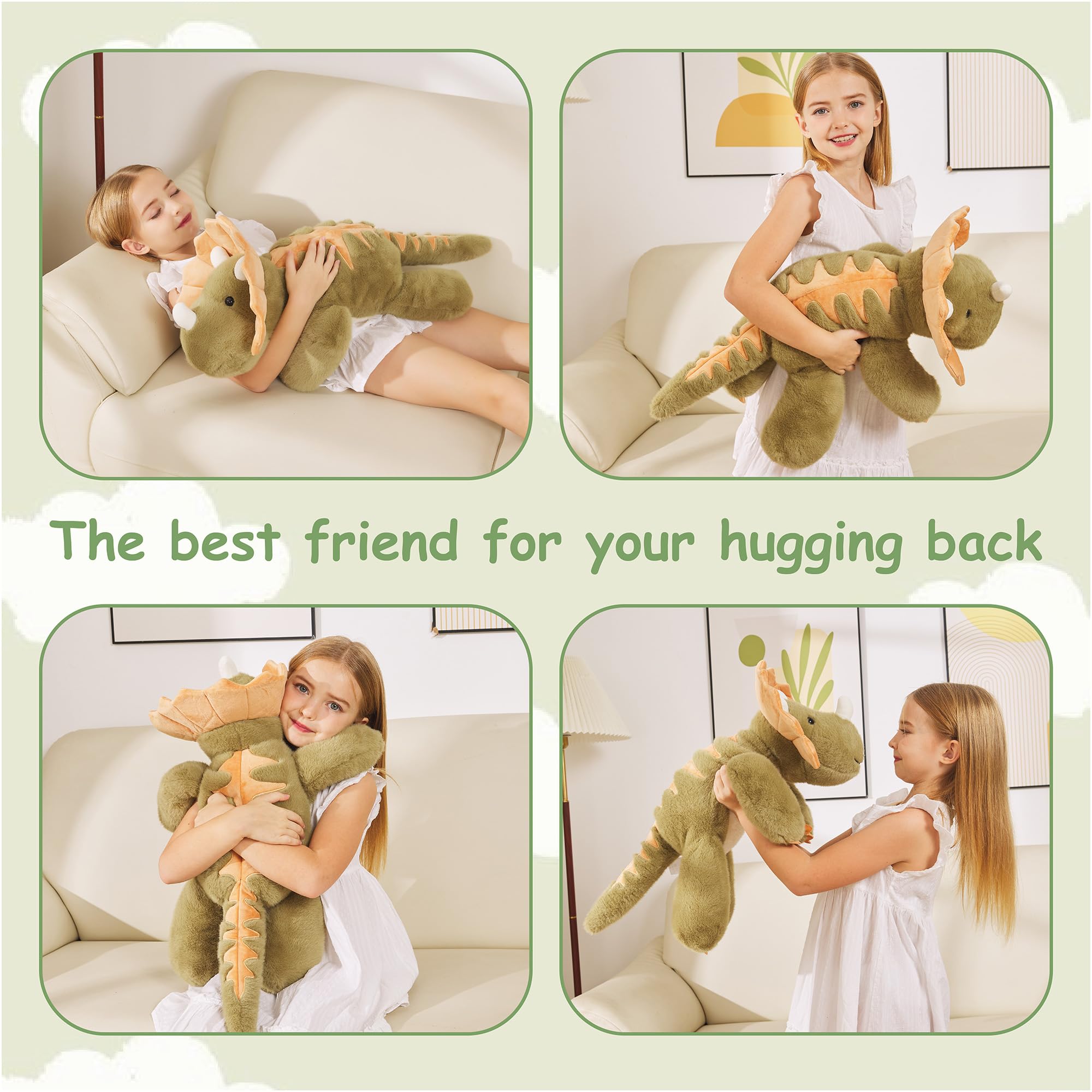 GILFWM dinosaur washable cover with removable weights for easy cleaning.