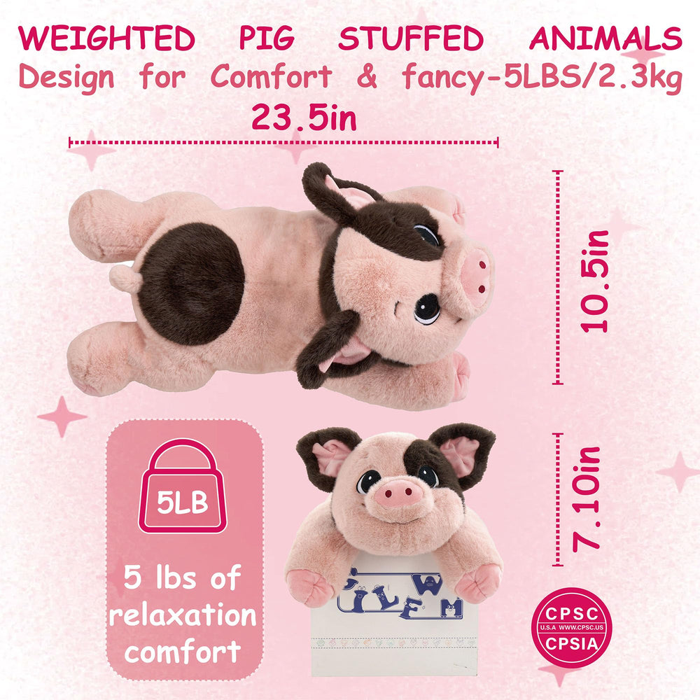 GILFWM weighted pig paws emphasize hug feel and secure hold.