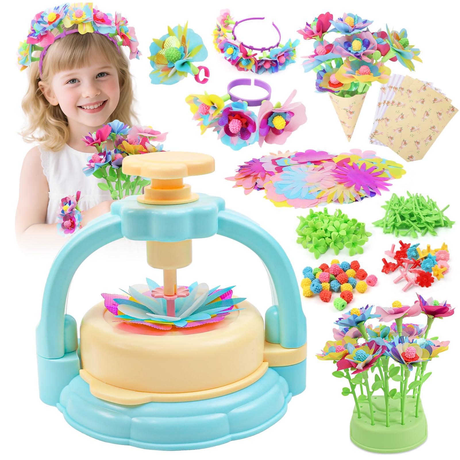 GILI Flower Craft Kit: blooming fabric flowers for creative play and fine motor skills.