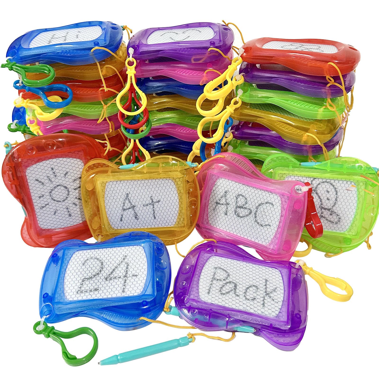Giliger mini drawing board keychain front view, portable kiddos' art on the go
