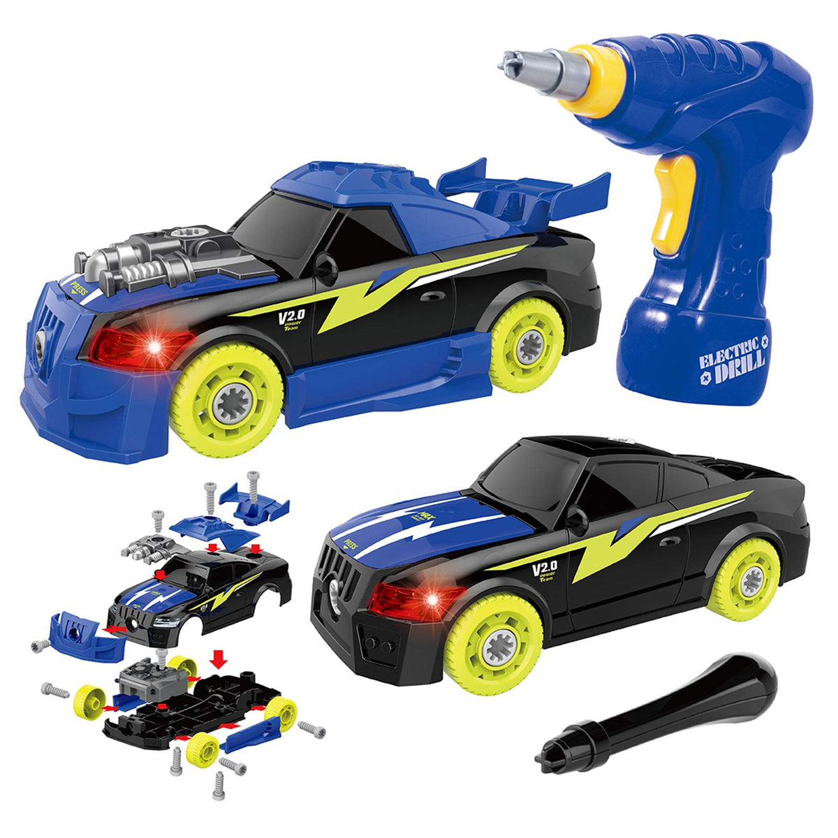 GILOBABY 26-piece take apart racing car kit for hands-on assembly and imaginative play