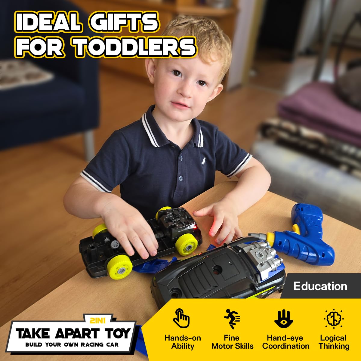 GILOBABY ABS material and smooth edges ensure safe playtime