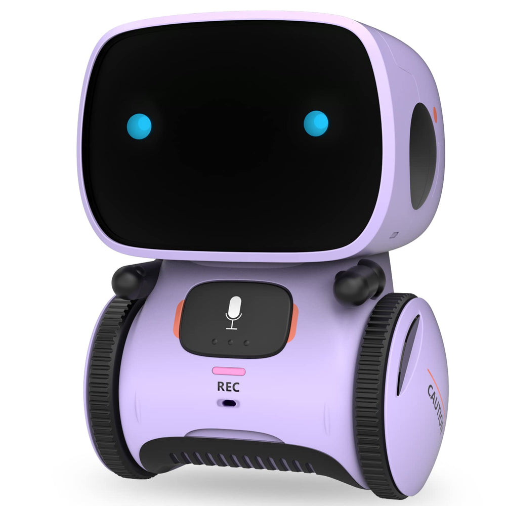 GILOBABY interactive robot purple front view for engaging play.