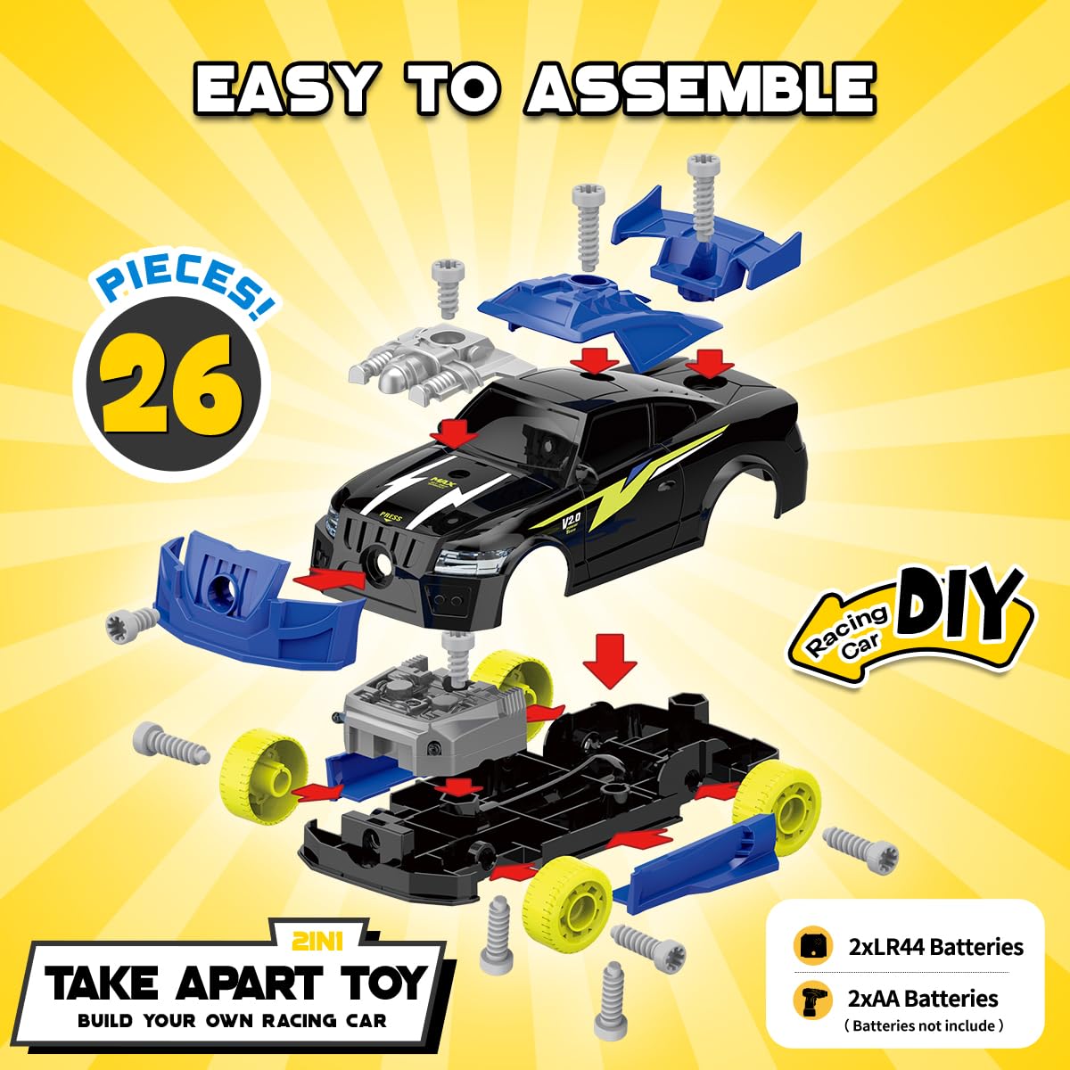 GILOBABY kids assembling car builds boost problem-solving and creativity