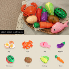 GILOBABY play-food-set-egg-cabbage-kiwi for realistic pretend meals