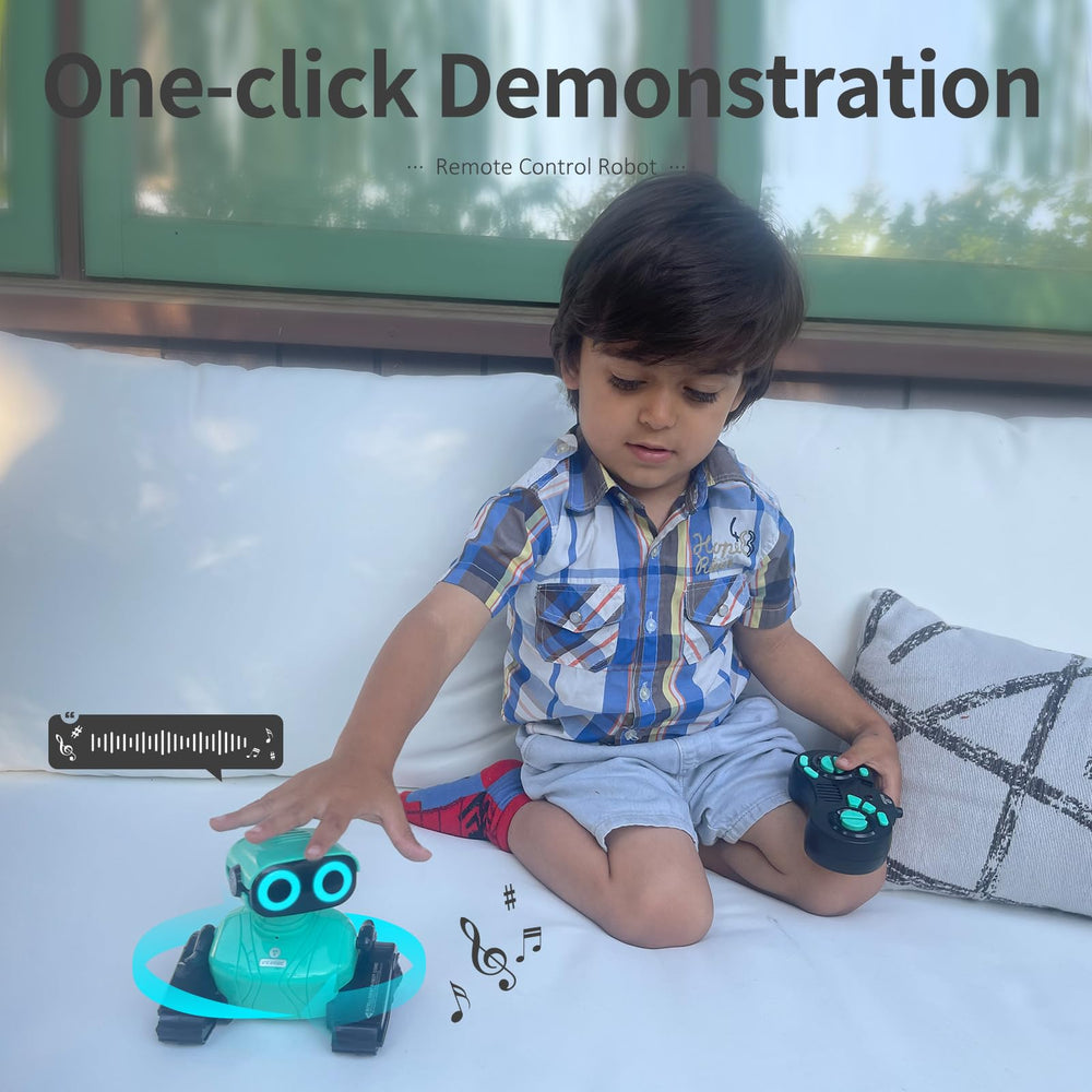 GILOBABY remote control robot shows dance moves for kids.