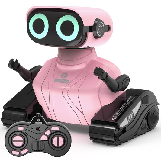 GILOBABY robot toy with LED eyes for captivating play and visual feedback.