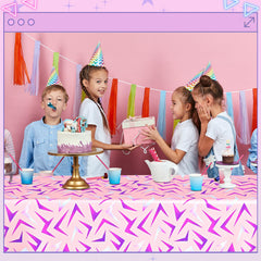 Gilprop pink-purple lightning tablecloth portable image underlines lightweight disposal and easy storage