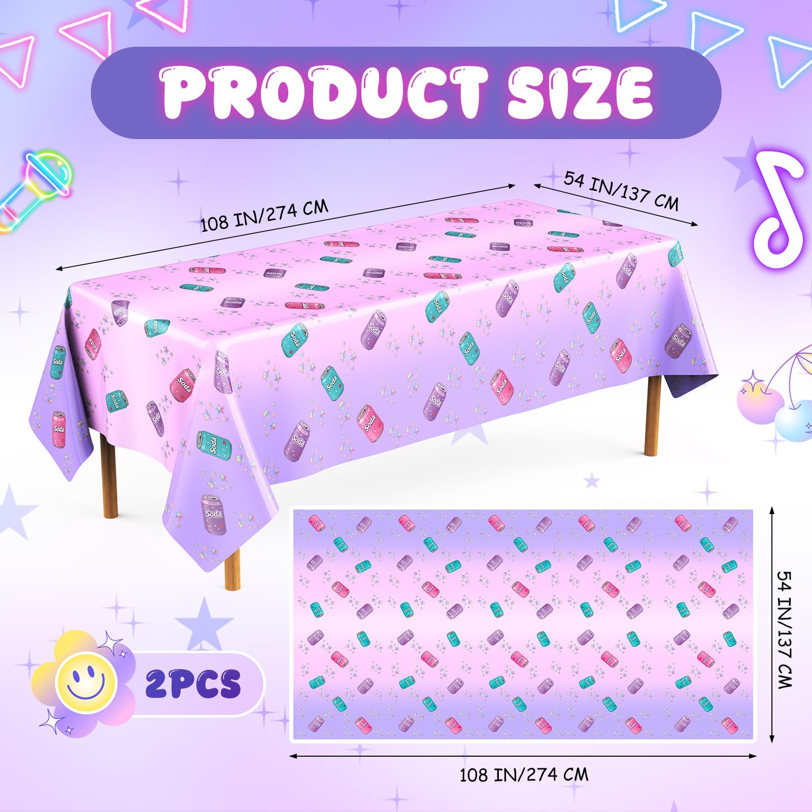 Gilprop two-pcs purple tablecloth pack ideal for casual to formal events