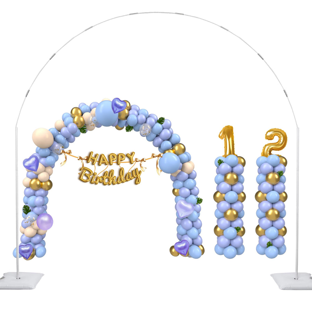 GIMCALO 2-in-1 balloon arch stand full setup for easy party backdrops