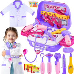 GINMIC doctor kit toddler coat for imaginative role play and gentle caregiver confidence.