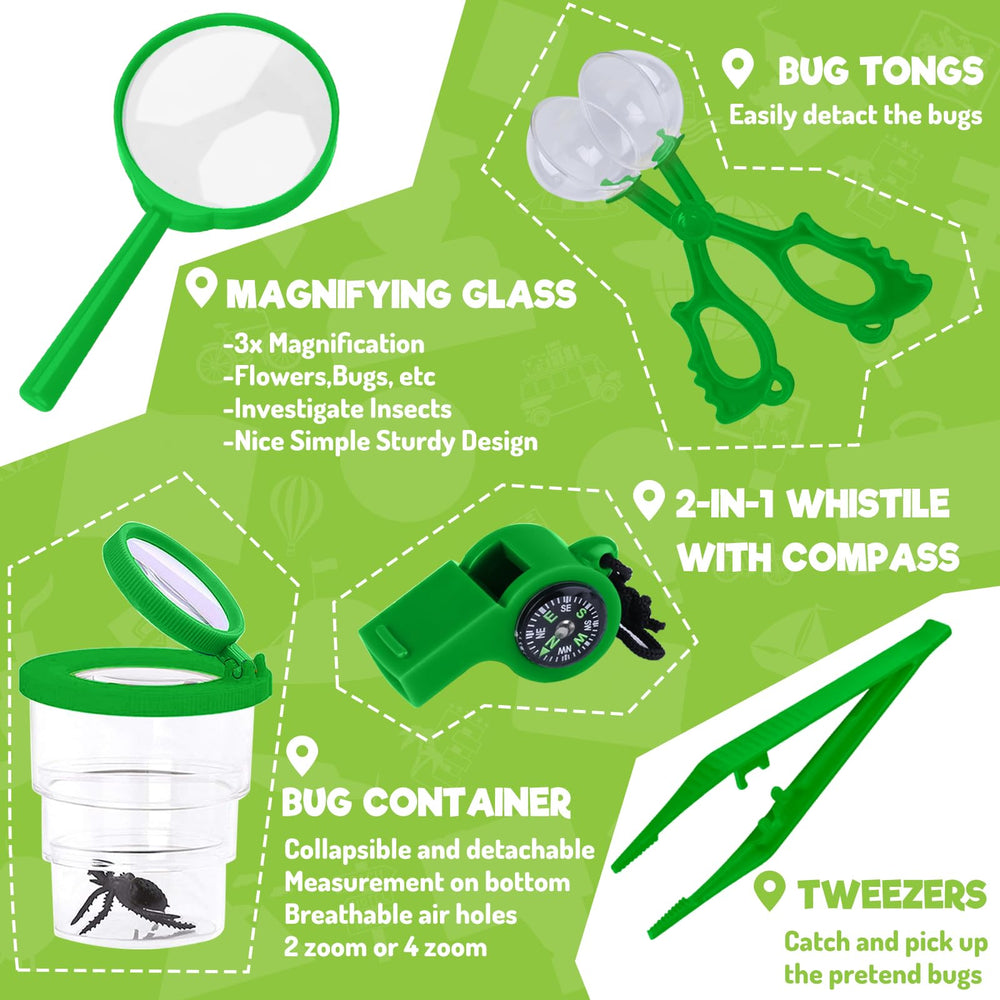 GINMIC Kids Explorer Kit magnifying glass for detailed bug observation.