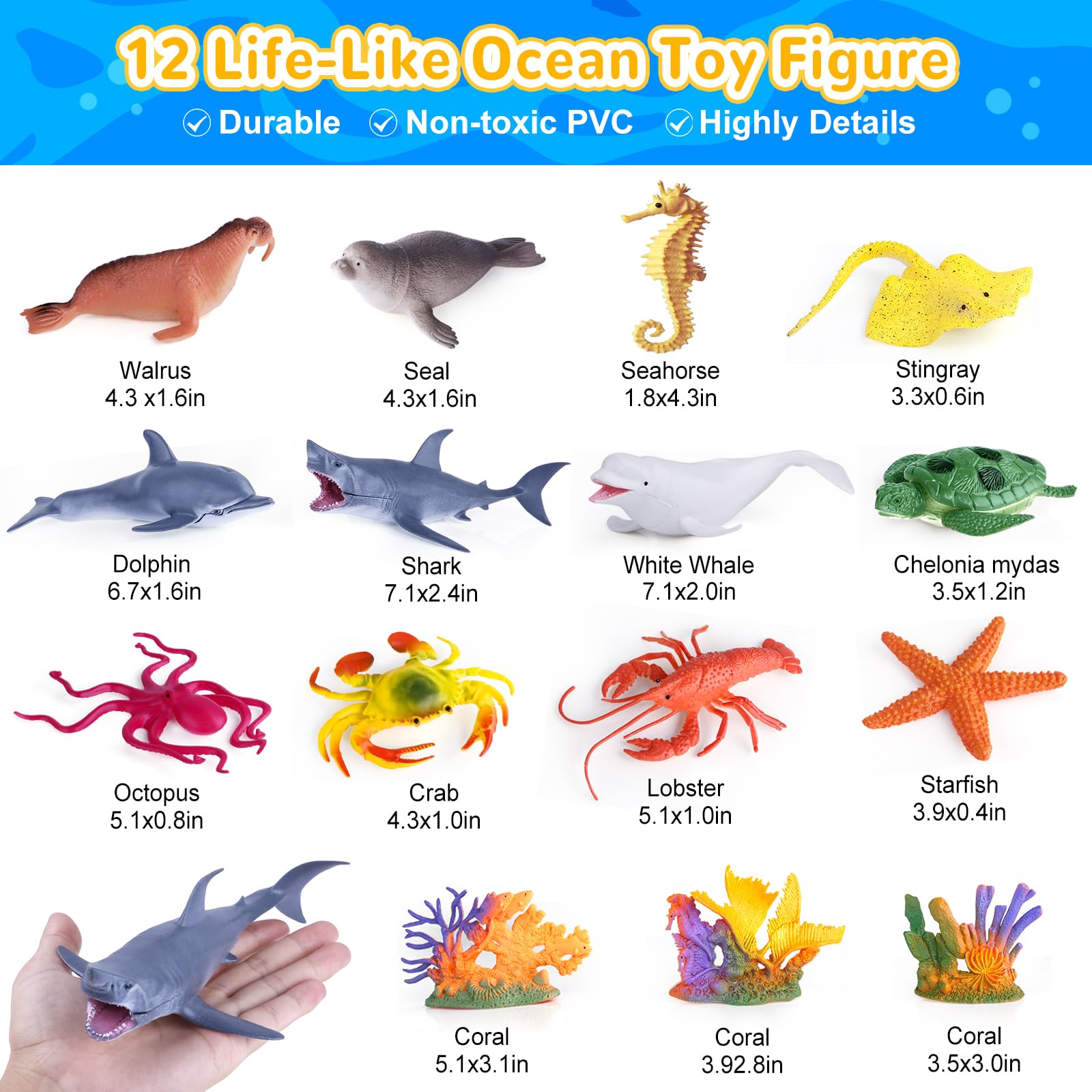 GINMIC dolphin figure with vibrant colors for interactive pretend play
