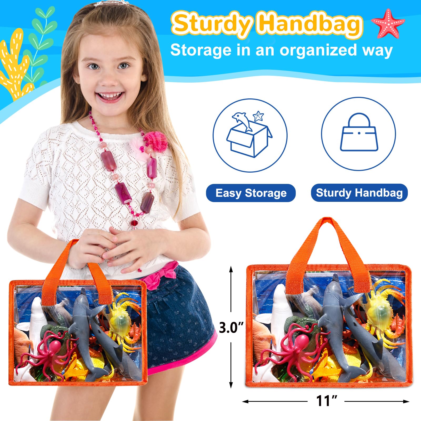 GINMIC lobster and crab figures support tactile exploration during play