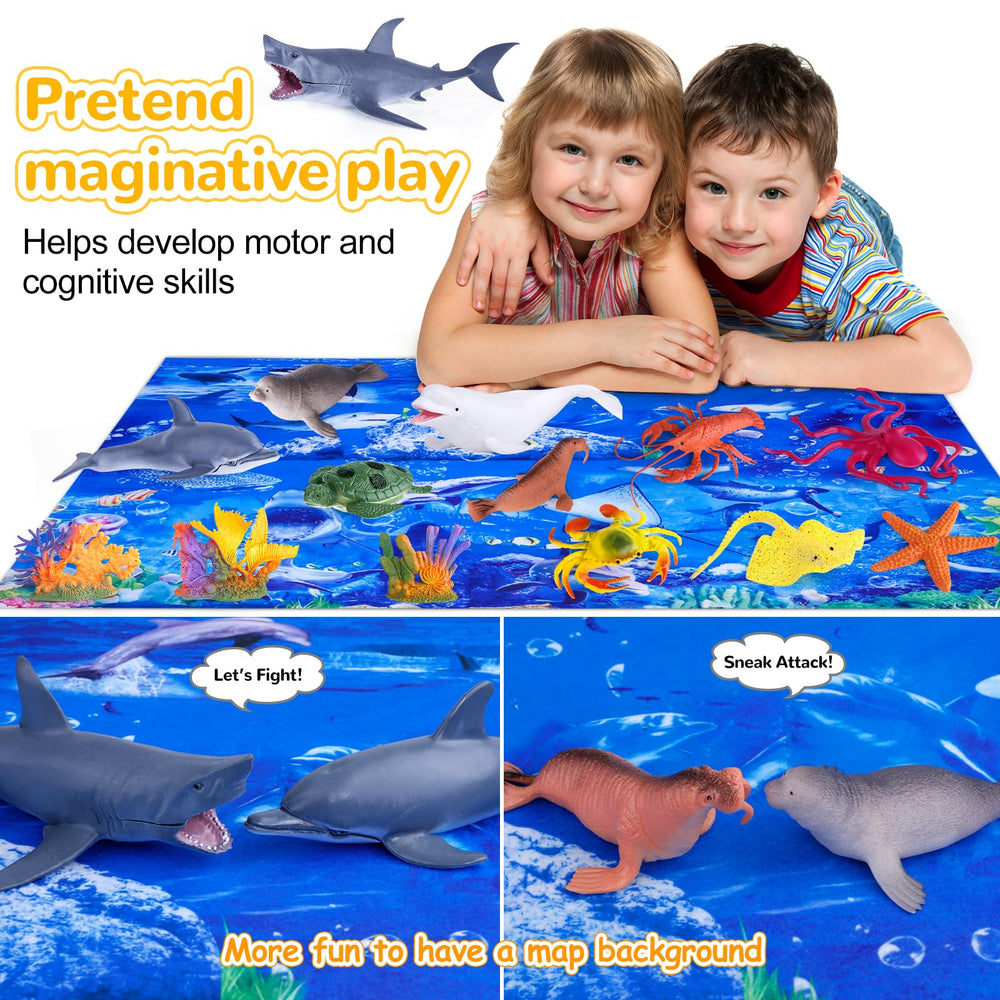 GINMIC seal toy and soft mat offering safe, roomy sharing space