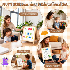 Ginmic soft-touch EVA magnets attach easily to the magnetic board.