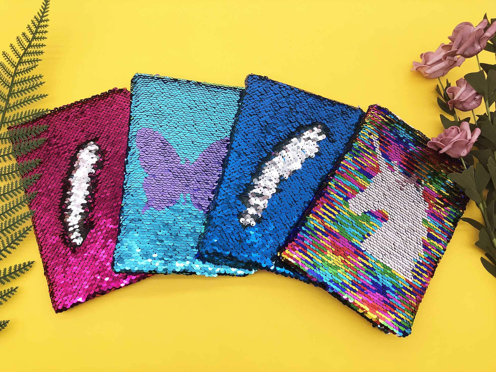 GINMLYDA Sequin diary for kids travels easily in small bags.