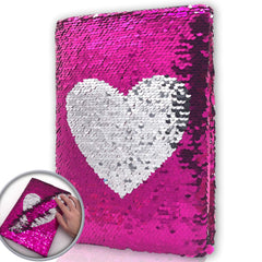 GINMLYDA Sequin Girls Journal cover in rose silver tones sparks creative play.