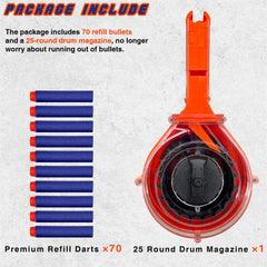 GINZZHI 70 premium foam darts included in Nerf bundle