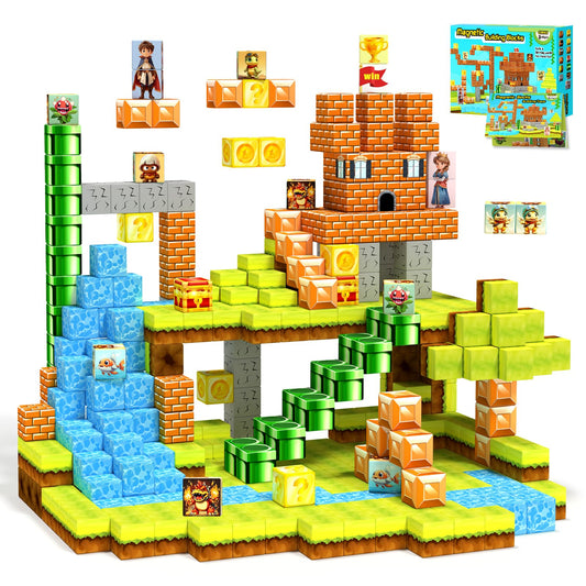 Girigi magnetic blocks 54-cubes set for imaginative building.