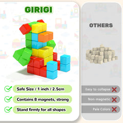 Girigi blocks for classroom STEM activities and imaginative architecture