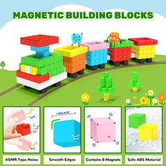 Girigi magnetic blocks with portable storage case for on-the-go play
