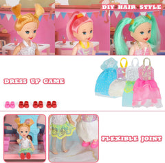 GirlDiary four dolls ready for storytelling and role-play activities.