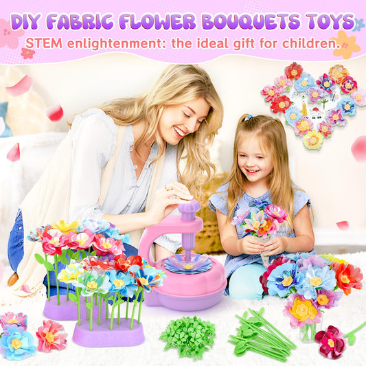 GirlsHome embossing tools and petals for colorful flower creation.