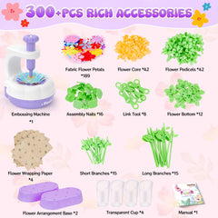 GirlsHome flower stems and leaves for realistic, durable bouquets.