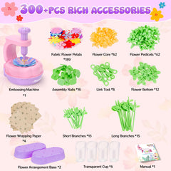 GirlsHome flower stems and leaves for realistic, reusable bouquet building.