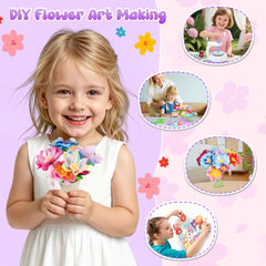 GirlsHome illustrated instruction manual guides step-by-step flower making.